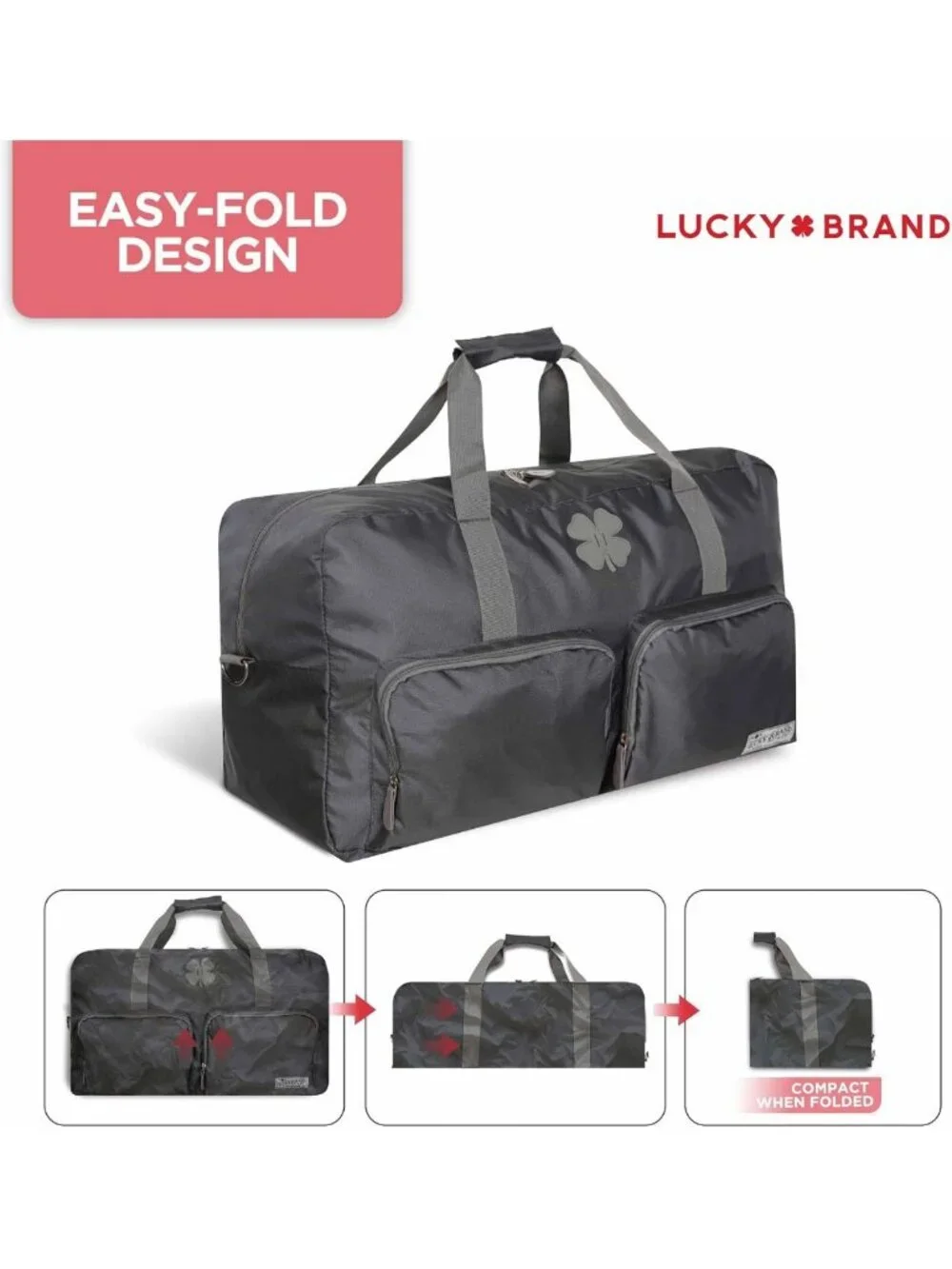 Spacious Foldable Weekender Duffle Bag | Lightweight Travel Overnight Bag